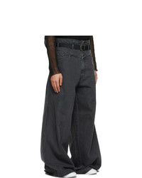 Raf Simons Black Oversized Wide Jeans