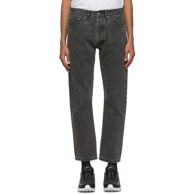 Han Kjobenhavn Black Washed Drop Jeans, $139 | SSENSE | Lookastic