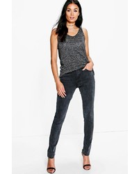 Boohoo Carla Utility Skinny Embellished Pocket Jeans