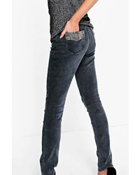 Boohoo Carla Utility Skinny Embellished Pocket Jeans