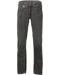 True Religion Cotton Jeans In Charcoal Grey