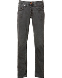 True Religion Cotton Jeans In Charcoal Grey
