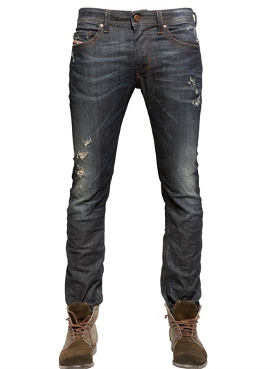 Diesel 18cm Thavar Skinny Distressed Jeans, $276 | LUISAVIAROMA | Lookastic