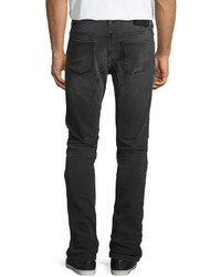 Belstaff Eastham Moto Style Slim Fit Jeans Gray