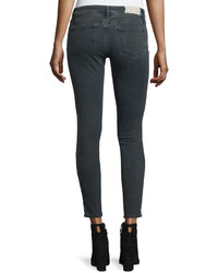 IRO Elle Faded Stretch Ankle Jeans Dark Gray
