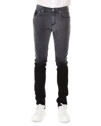 Alexander McQueen Five Pocket Degrade Slim Fit Denim Jeans Gray