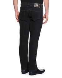 Stefano Ricci Five Pocket Slim Fit Jeans Gray