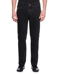 Stefano Ricci Five Pocket Slim Fit Jeans Gray