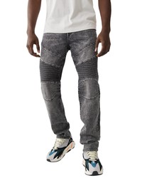 True Religion Brand Jeans Geno Moto Renegade Straight Leg Jeans In Empire Dark At Nordstrom
