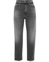 Golden Goose Deluxe Brand Komo Cropped High Rise Straight Leg Jeans Gray