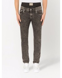 Dolce & Gabbana Layered Waistband Slim Fit Jeans