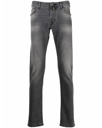 Jacob Cohen Logo Embroidered Slim Fit Jeans