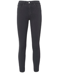 L'Agence Margot Grey High Rise Ankle Skinny Jeans