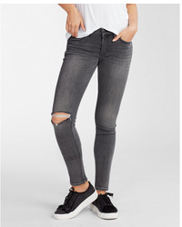 Express Mid Rise Washed Stretch Jean Leggings