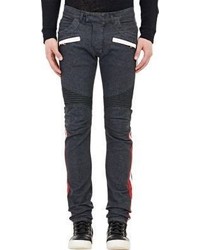 Balmain Moto Jeans Black
