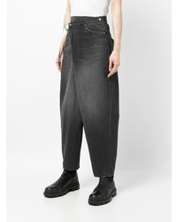 Attachment Oversized Draped Jeans