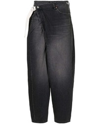 Attachment Oversized Draped Jeans
