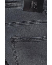 Balmain Pierre Zip Detail Moto Jeans