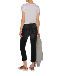 Acne Studios Pop Given Trash Distressed High Rise Straight Leg Jeans
