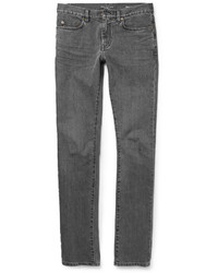 Saint Laurent Slim Fit 155cm Hem Washed Denim Jeans