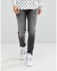 Love Moschino Slim Fit Jeans In Washed Black