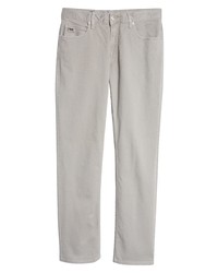 Emporio Armani Stretch Cotton Five Pocket Pants In Silver At Nordstrom