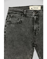 UO Native Youth Acid Wash Skinny Jean