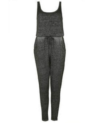 Topshop Burnout Jersey Jumpsuit With Drawcord Waistband 61% Polyester39% Cotton Machine Washable
