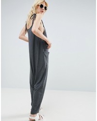 Asos Jersey Minimal Jumpsuit With Ties