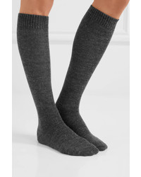 Isabel Marant Adelia Knitted Knee Socks Dark Gray