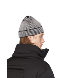 Givenchy Grey And Black Logo Patch Beanie