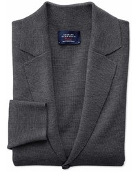 Charles Tyrwhitt Charcoal Merino Wool Blazer Size Large By