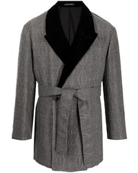 Emporio Armani Tied Waist Cable Knit Jacket