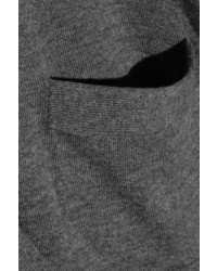 DKNY Asymmetric Stretch Knit Cardigan Charcoal