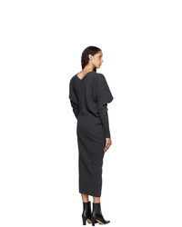 LVIR Grey Asymmetric Long Dress