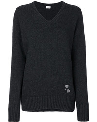 Charcoal Knit Cashmere Sweater