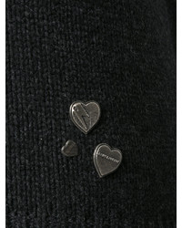 Saint Laurent Heart Pin Knitted Jumper