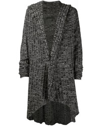 Women's Charcoal Knit Coat, White Sweater Dress, Black Leggings, Tan Uggs