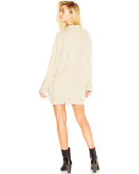 Free People Notched Lapel Knit Slouchy Peacoat Anorak