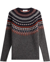 Closed Patterned Knit Pullover