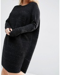 Asos Curve Curve Sweater Dress In Knit With Ripple Stitch