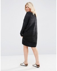 Asos Curve Curve Sweater Dress In Knit With Ripple Stitch