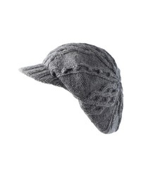 Charcoal Knit Flat Cap