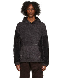 Andersson Bell Black Grey Cable Knit Hoodie