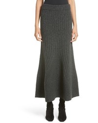 Charcoal Knit Maxi Skirt