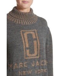 Marc Jacobs Logo Knit Oversized Turtleneck Sweater
