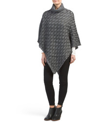 Made In Italy Textured Lurex Poncho