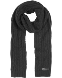 Valentino Cable Knit Wool Long Scarf