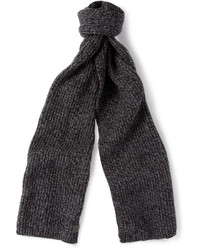 Gucci Ribbed Knit Wool And Cashmere Scarf