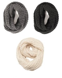 Paula Bianco Solid Chunky Knit Infinity Scarf